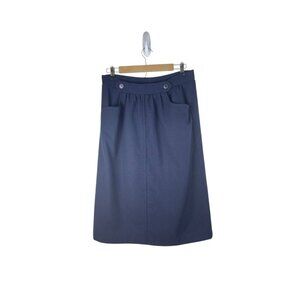 Vintage Summit Sportwear Nautical Wool midi Minimalist Skirt 8
